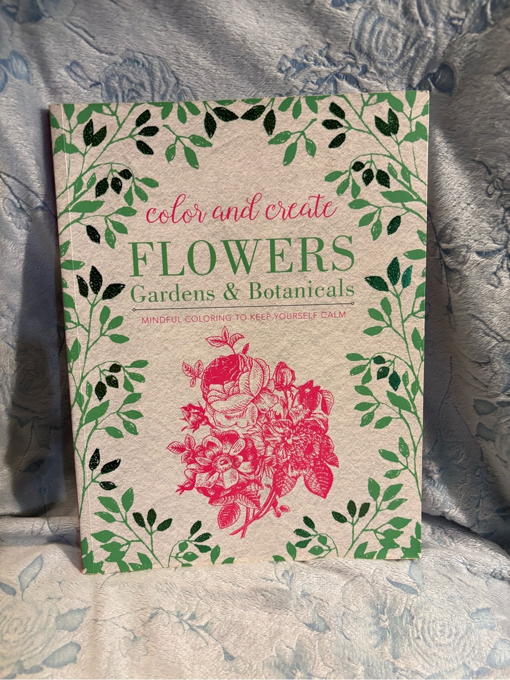 Color and Create Flowers Gardens & Botanicals Coloring Book - Pink & Green